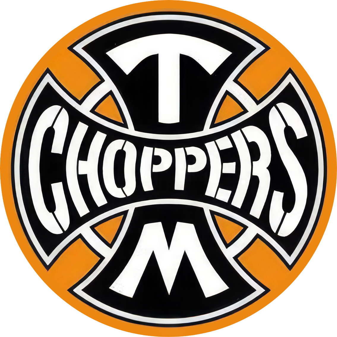 TM Choppersi oranž-must logo
